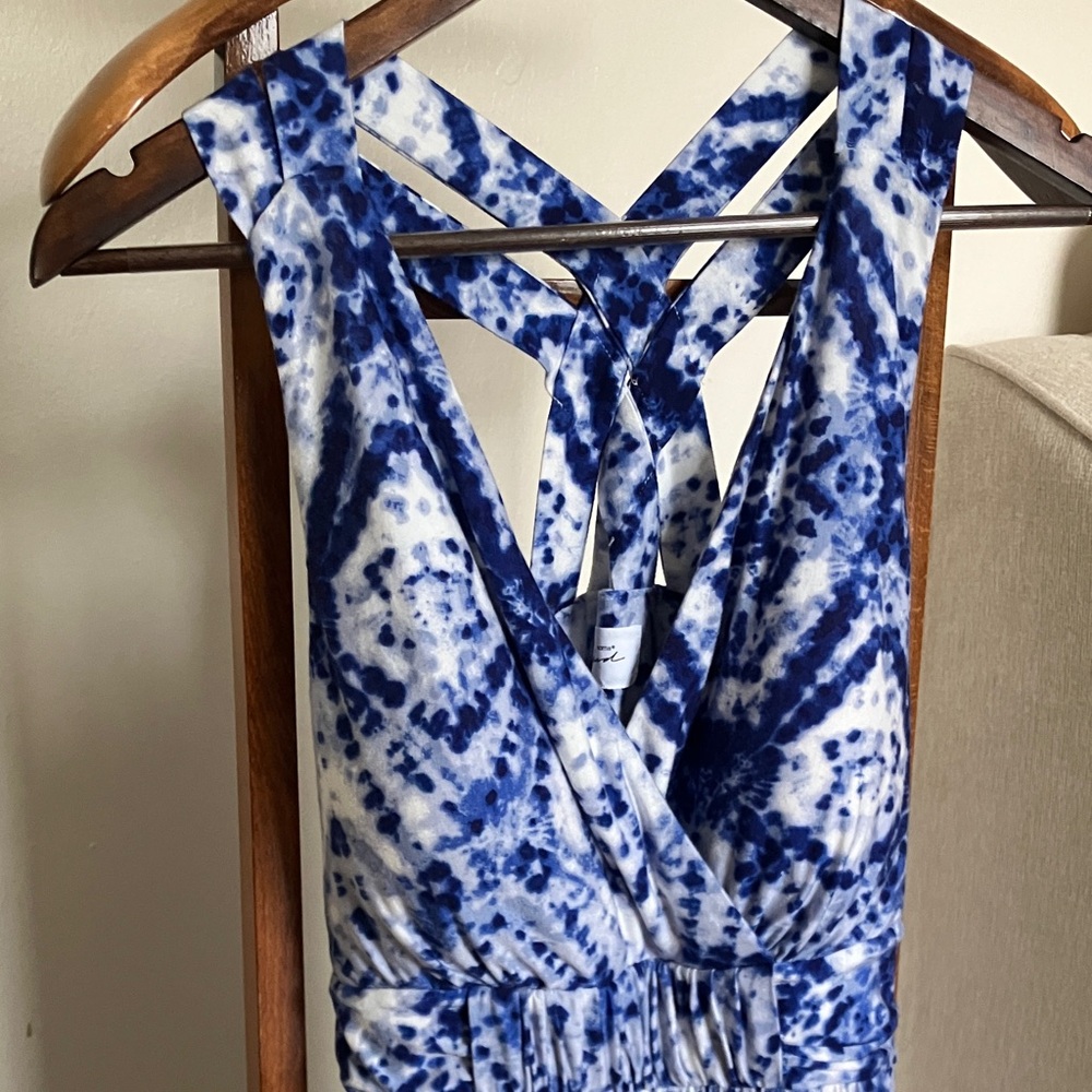 Soma Blue and White Patterned Dress
